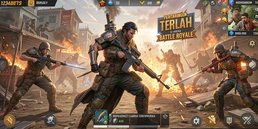 Gameplay intens dan penuh aksi di arena 1234BETS.