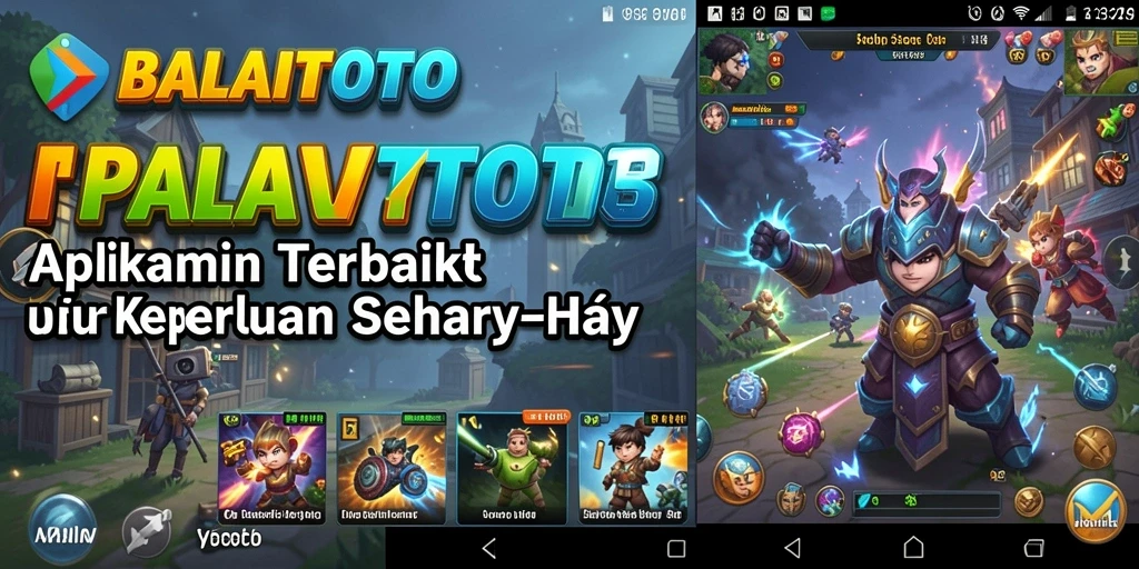 Screenshot utama BALAITOTO menampilkan antarmuka yang menarik dan fitur-fitur utilitas.
