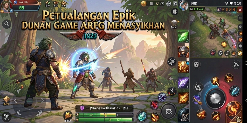 Tampilan seru permainan ARPG dalam F08 dengan pertarungan yang mendebarkan.