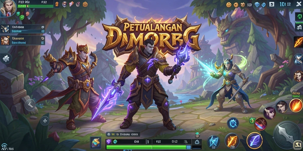 Tangkapan layar F32 yang menunjukkan pertempuran seru di dunia MMORPG.