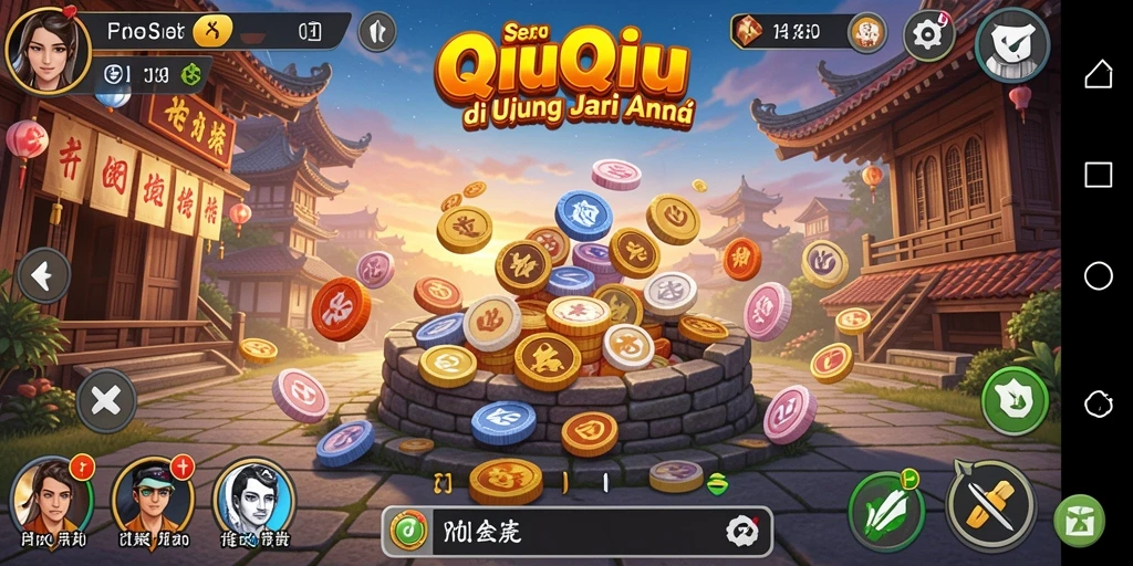 Tampilan gameplay QiuQiu yang menarik dan interaktif.