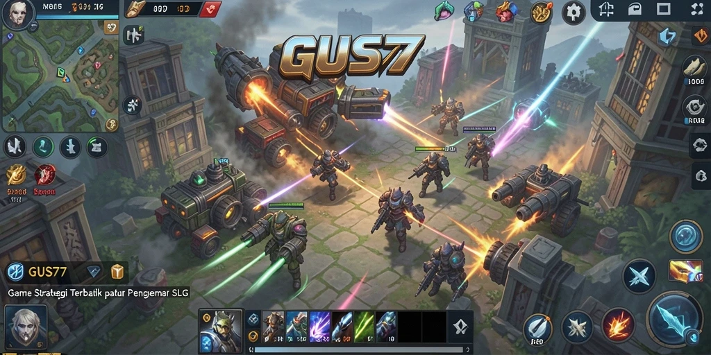 Screenshot dari gameplay GUS77 yang menghadirkan strategi SLG seru.