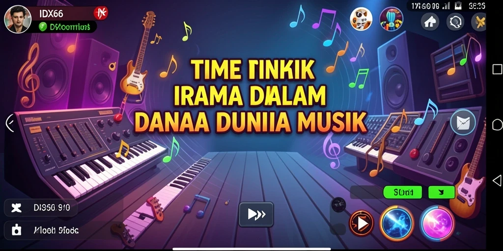 Screenshot gameplay <strong>IDX66</strong> menampilkan interaksi musik yang seru.