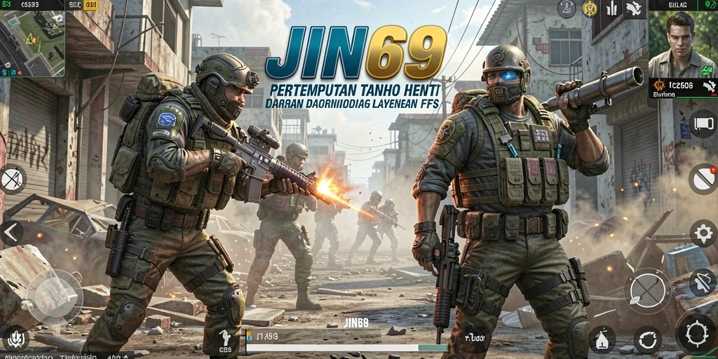 Gameplay intens JIN69 dengan aksi tembak-menembak yang mendebarkan.