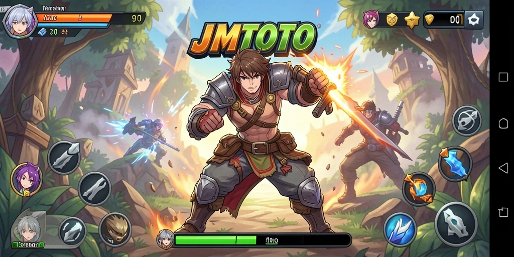 Tangkapan layar gameplay JMTOTO yang penuh aksi dan warna.