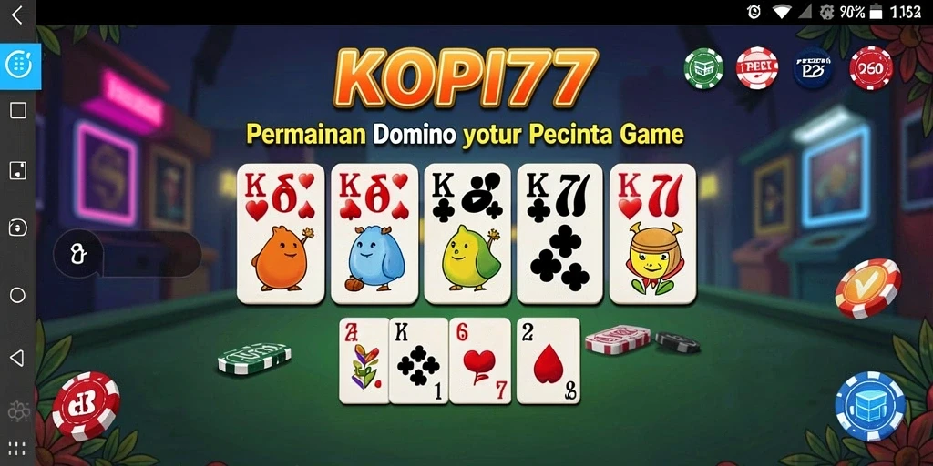 Tampilan gameplay seru dalam KOPI77 saat bermain Domino.