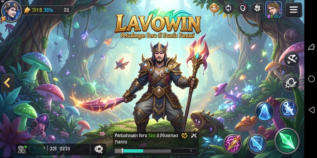 Tampilan gameplay LAVOWIN yang epik dan menegangkan di dunia petualangan.