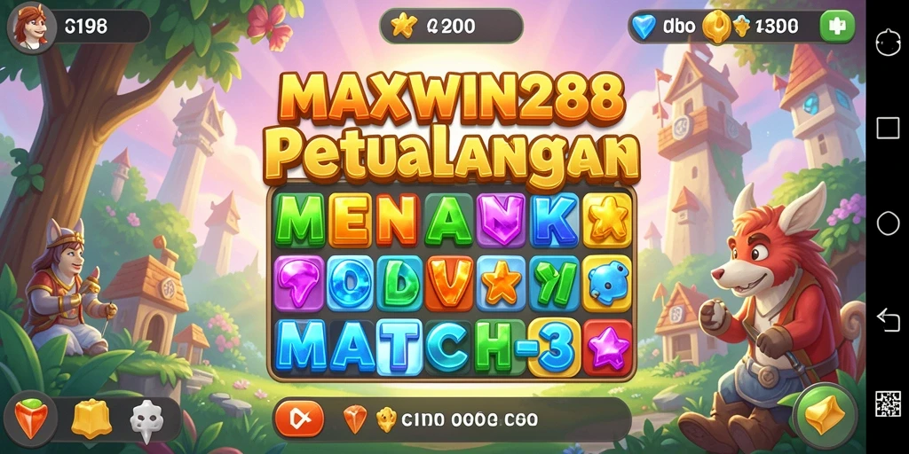 Screenshot gameplay MAXWIN288 menunjukkan keseruan mencocokkan warna.