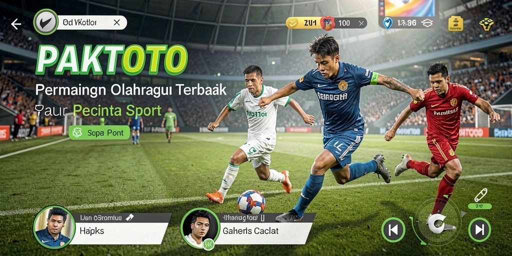 Tangkapan layar PAKTOTO menampilkan aksi permainan olahraga yang intens.