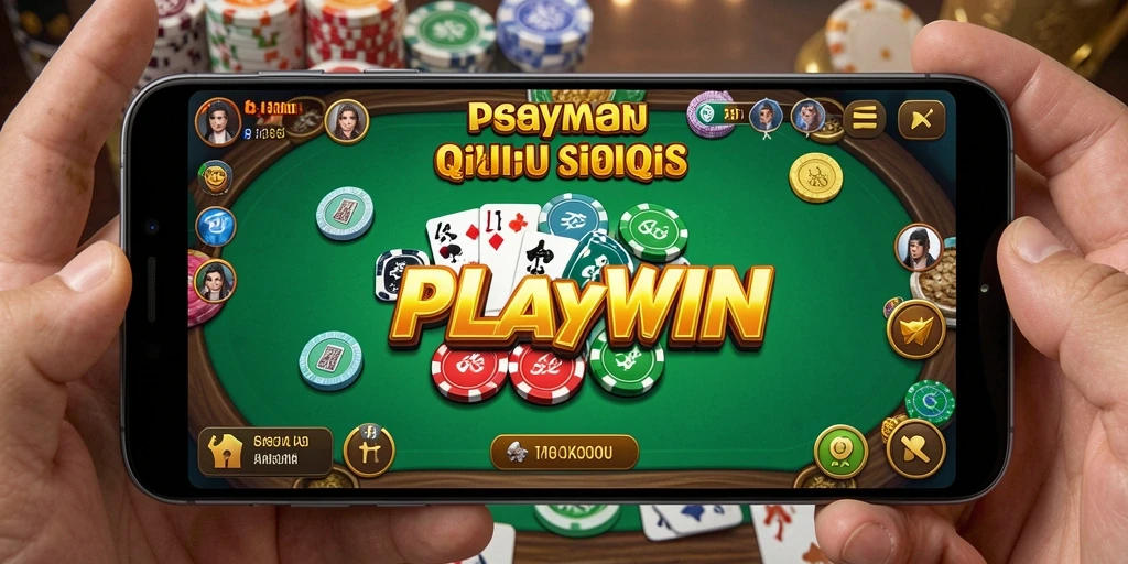 Tangkapan layar utama PLAYWIN menampilkan serunya permainan QiuQiu.