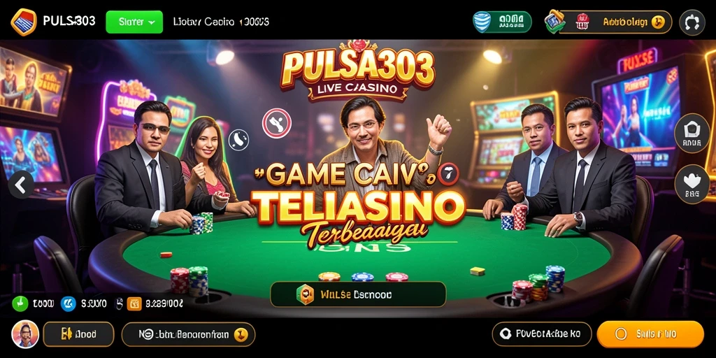 Screenshot gameplay PULSA303 menampilkan momen seru bermain Live Casino.