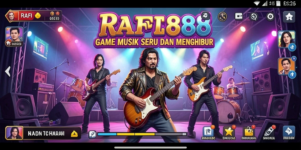 Screenshot gameplay ASF RAFA88 menampilkan permainan musik yang menyenangkan.