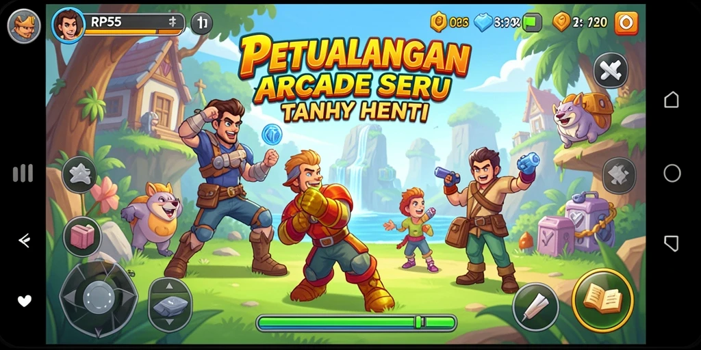 Tampilan gameplay seru dari RP55 yang menantang.
