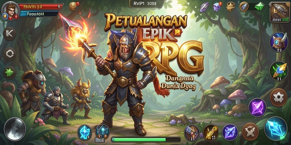 Tangkapan layar menunjukkan aksi seru dalam pertempuran RPG.