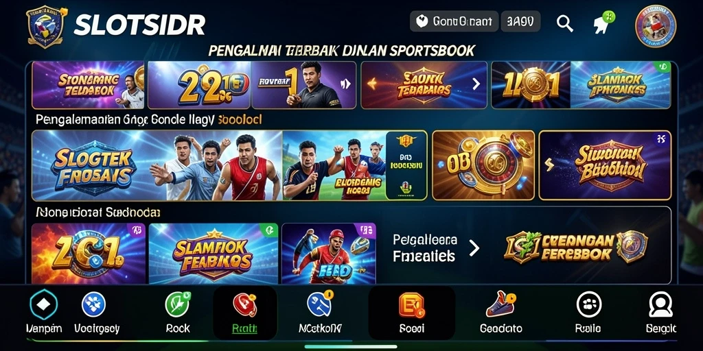 Tampilan gameplay Sportsbook yang menarik di SLOTSIDR.