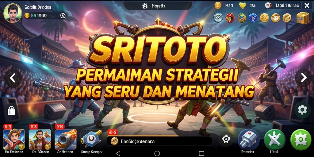 Screenshot gameplay SRITOTO yang menunjukkan pertempuran yang intens.