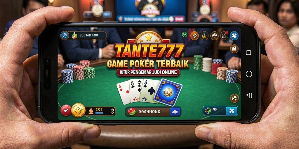 Tampilan gameplay seru dalam aplikasi poker TANTE777.