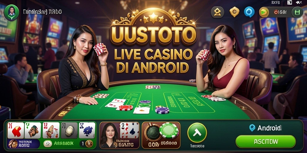 Screenshot gameplay UUSTOTO yang menampilkan suasana Live Casino yang mengasyikkan.