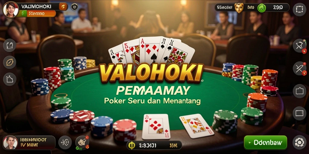 Tangkapan layar gameplay poker VALOHOKI yang menampilkan keseruan permainan.