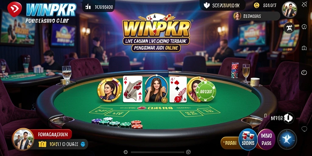 Tampilan menarik dari gameplay Live Casino di WINPKR.