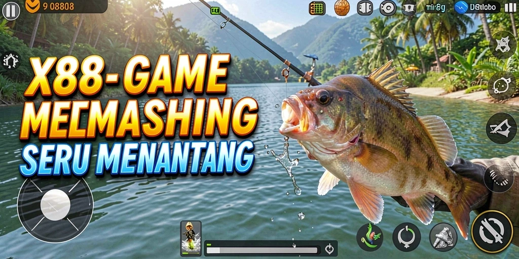 Screenshot gameplay X88 menampilkan pengalaman memancing yang menarik.