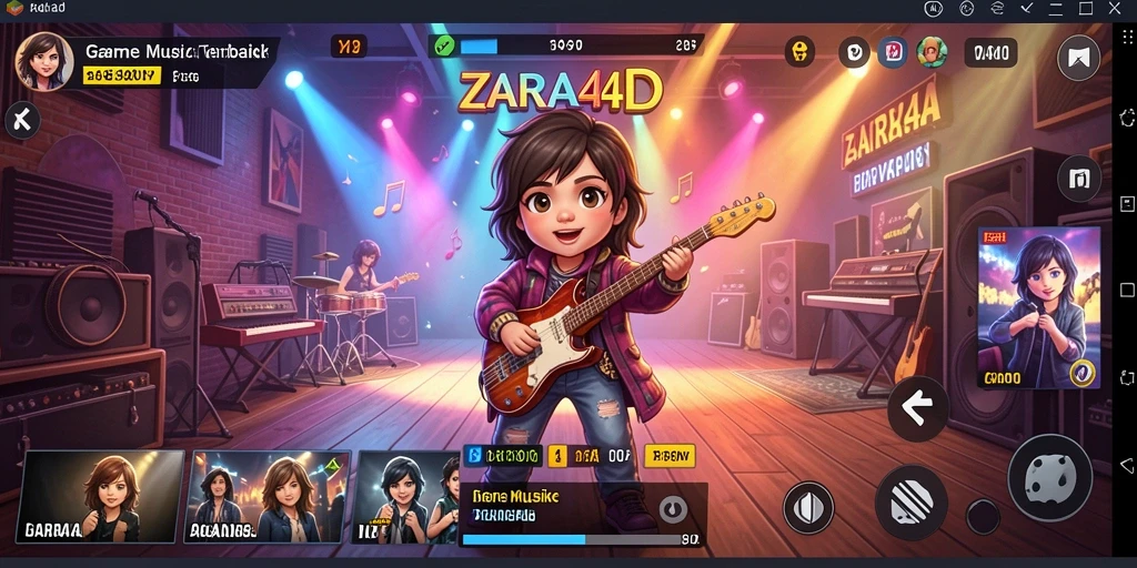 Tampilan gameplay ZARA4D dengan interaksi musik yang seru.